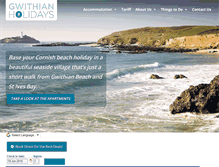 Tablet Screenshot of gwithianholidays.com